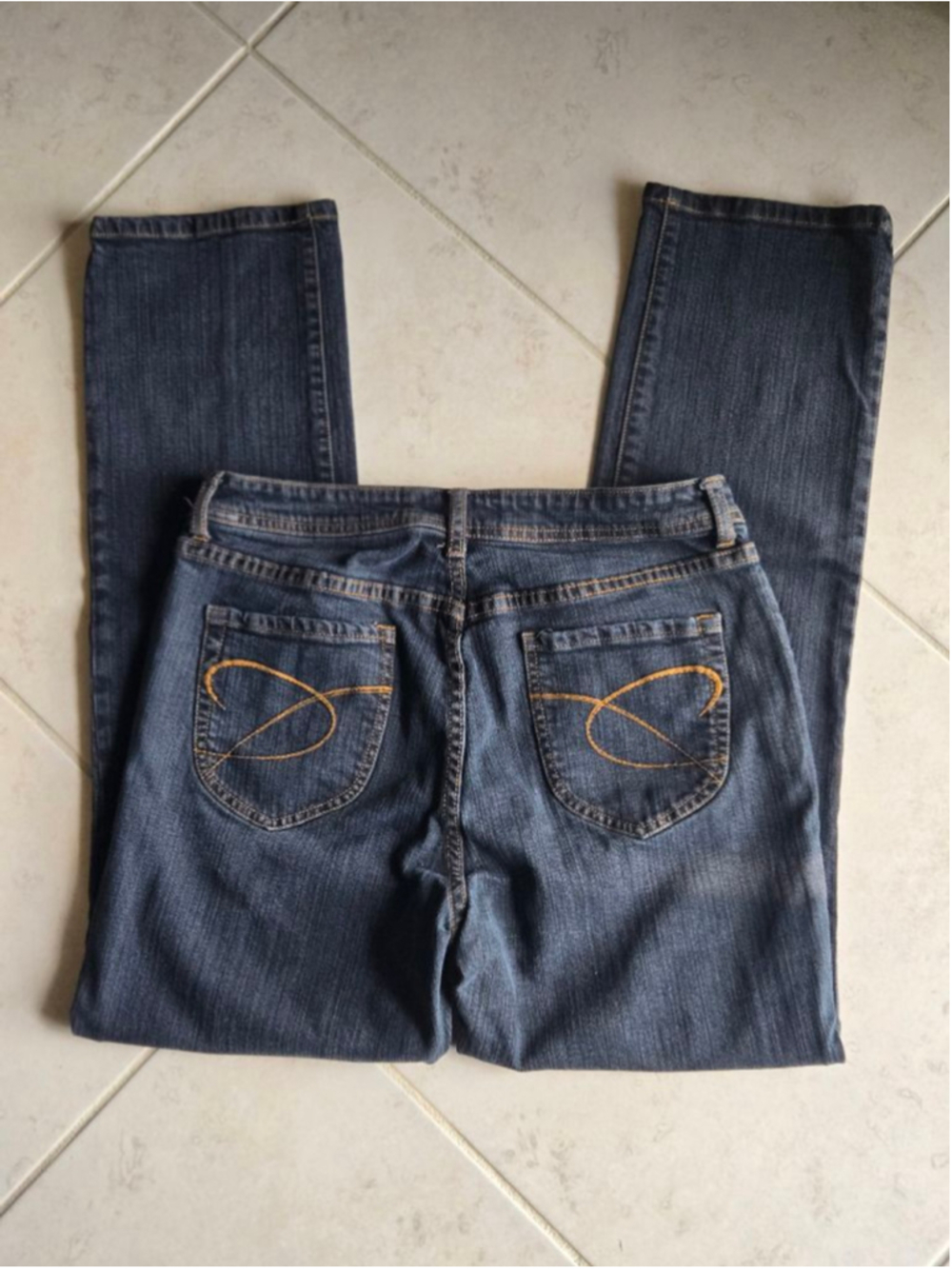 Chico's Platinum Women's Skinny Leg Charcoal Wash Denim Jeans. Size 6
